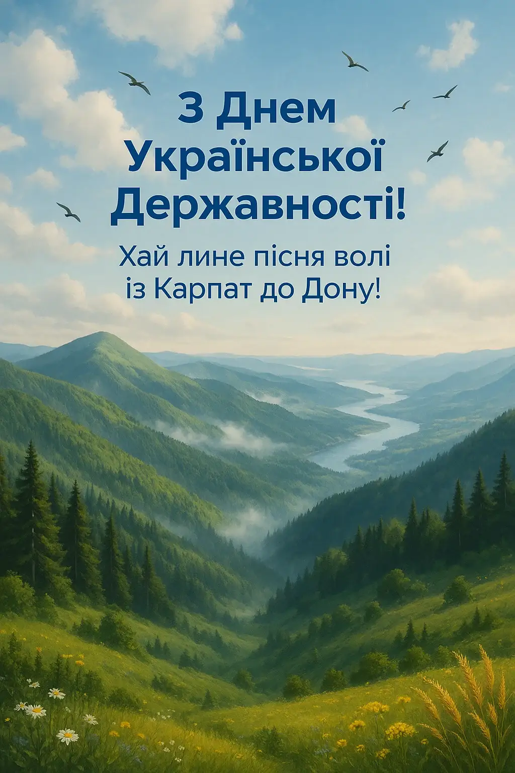 Привітання з Днем української державності