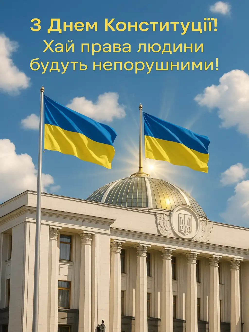 Привітання з Днем Конституції України