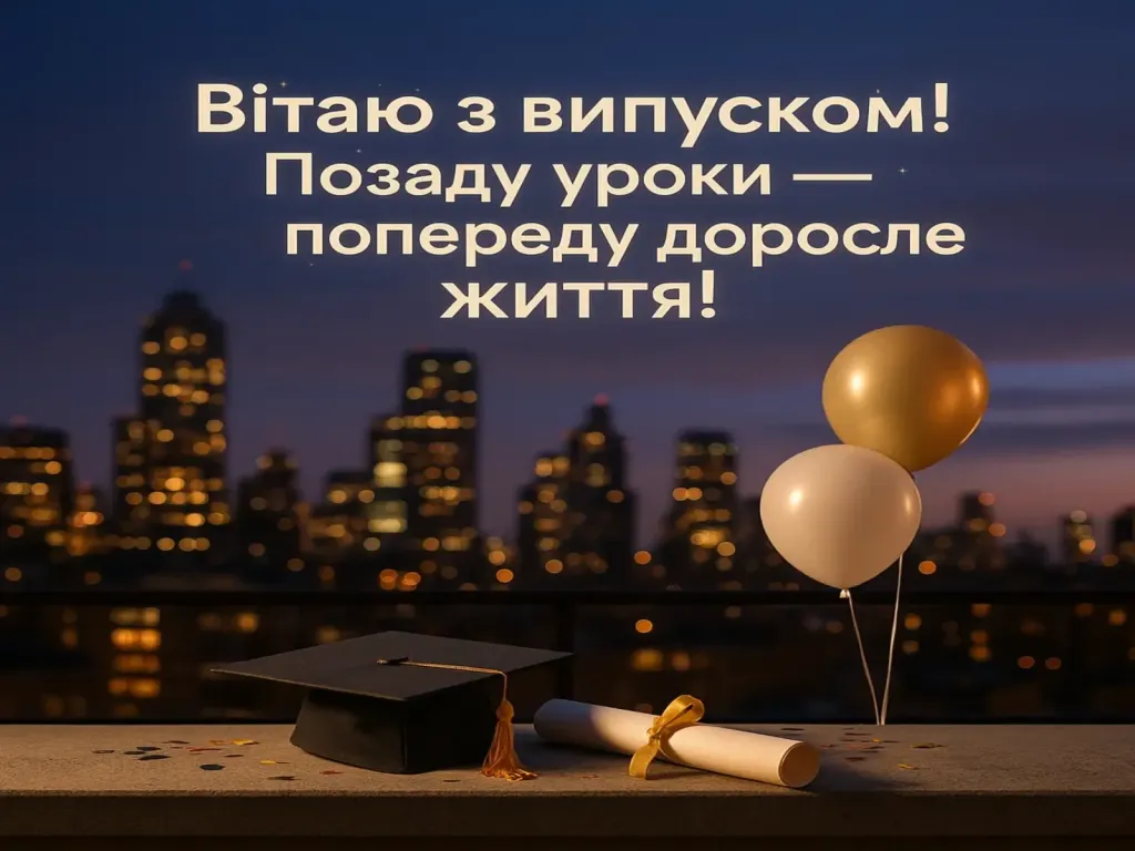 Привітання для випускників з закінченням школи