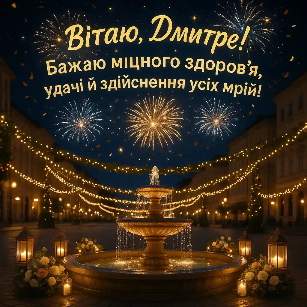 Привітання з днем Дмитра