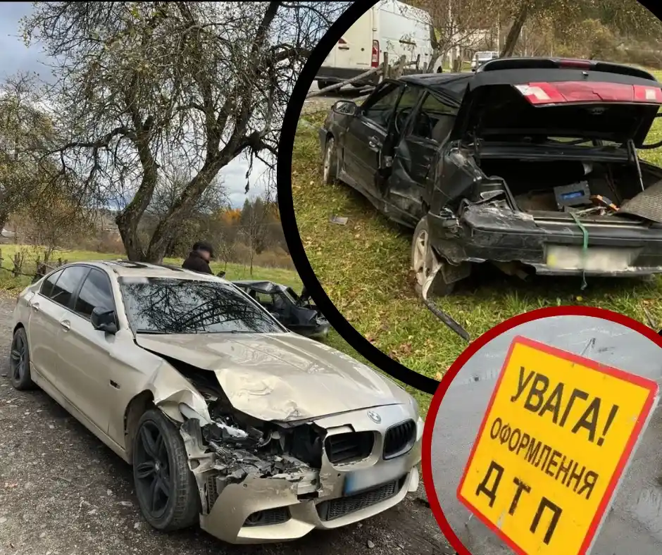 П’яний водій «BMW» підрізав «ВАЗ»: є жертви – подробиці ДТП на Закарпатті (ФОТО)