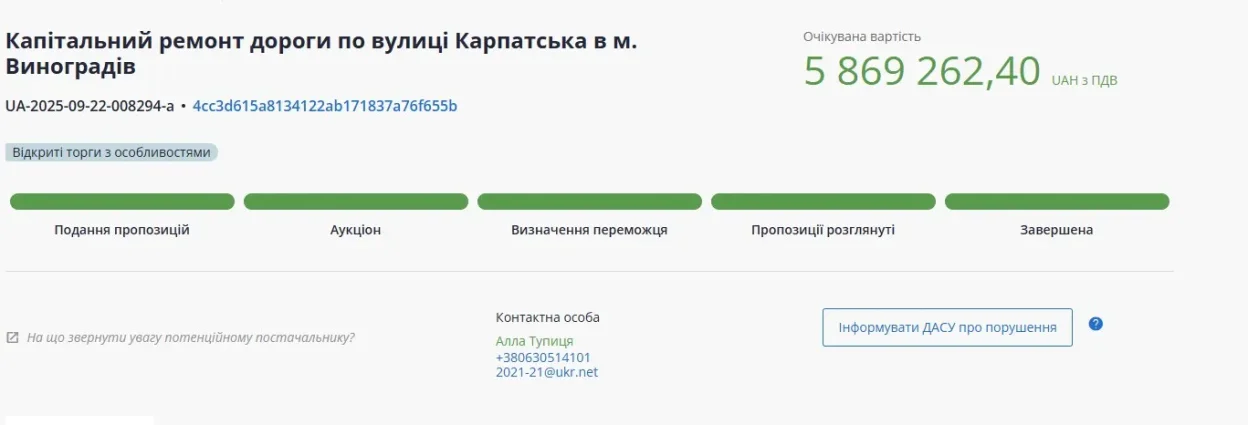 Мільйони на оновлення: у Виноградові капітально відремонтують ключову вулицю