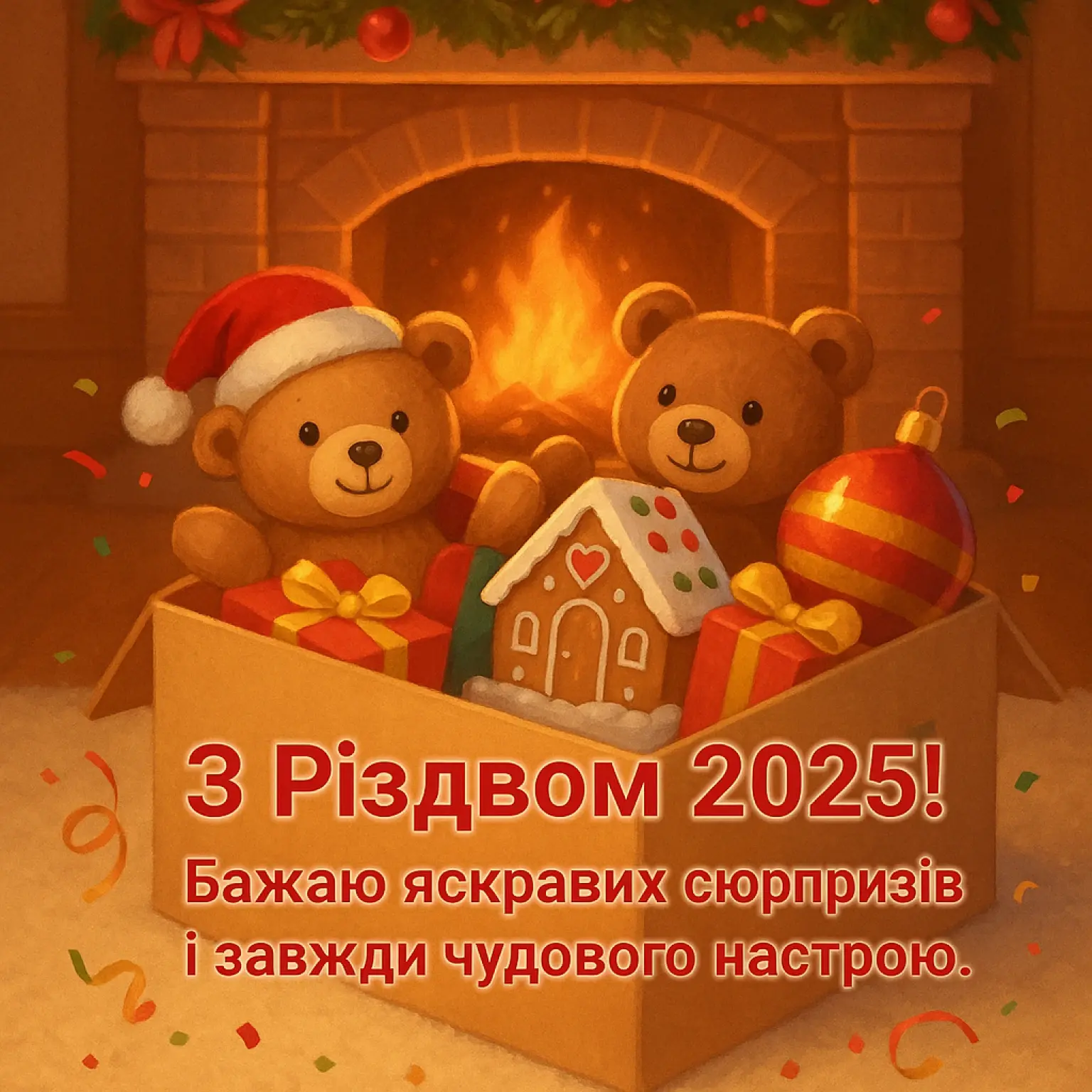 Привітання з різдвом 2025