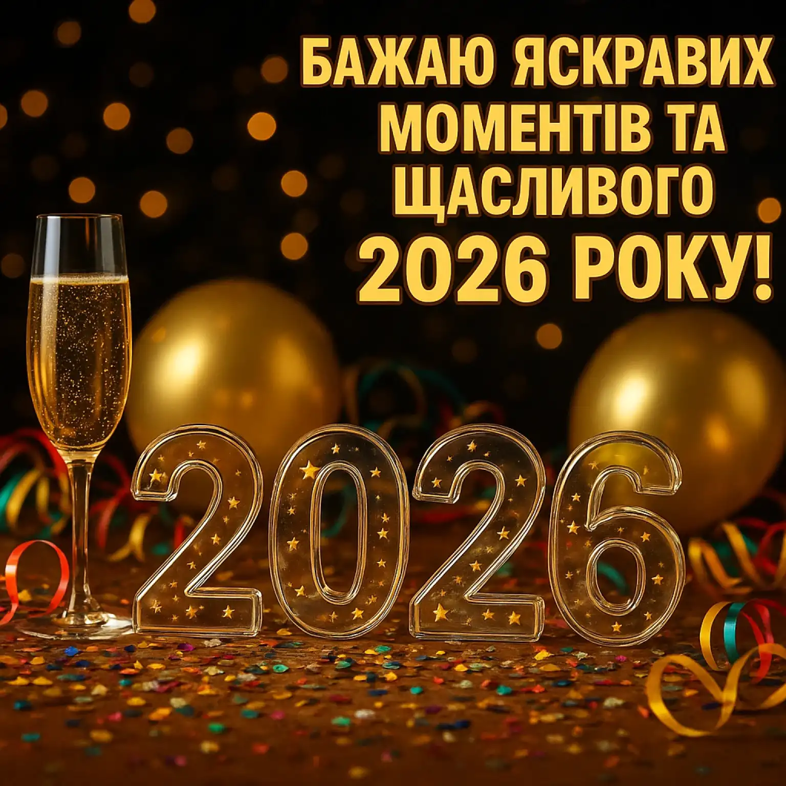 Привітання з прийдешнім новим роком 2026