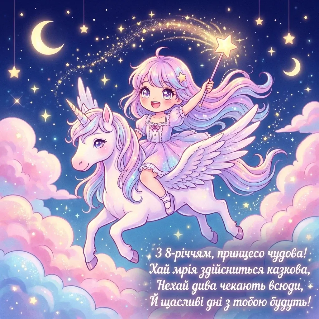 з днем народження дівчинці 8 років
