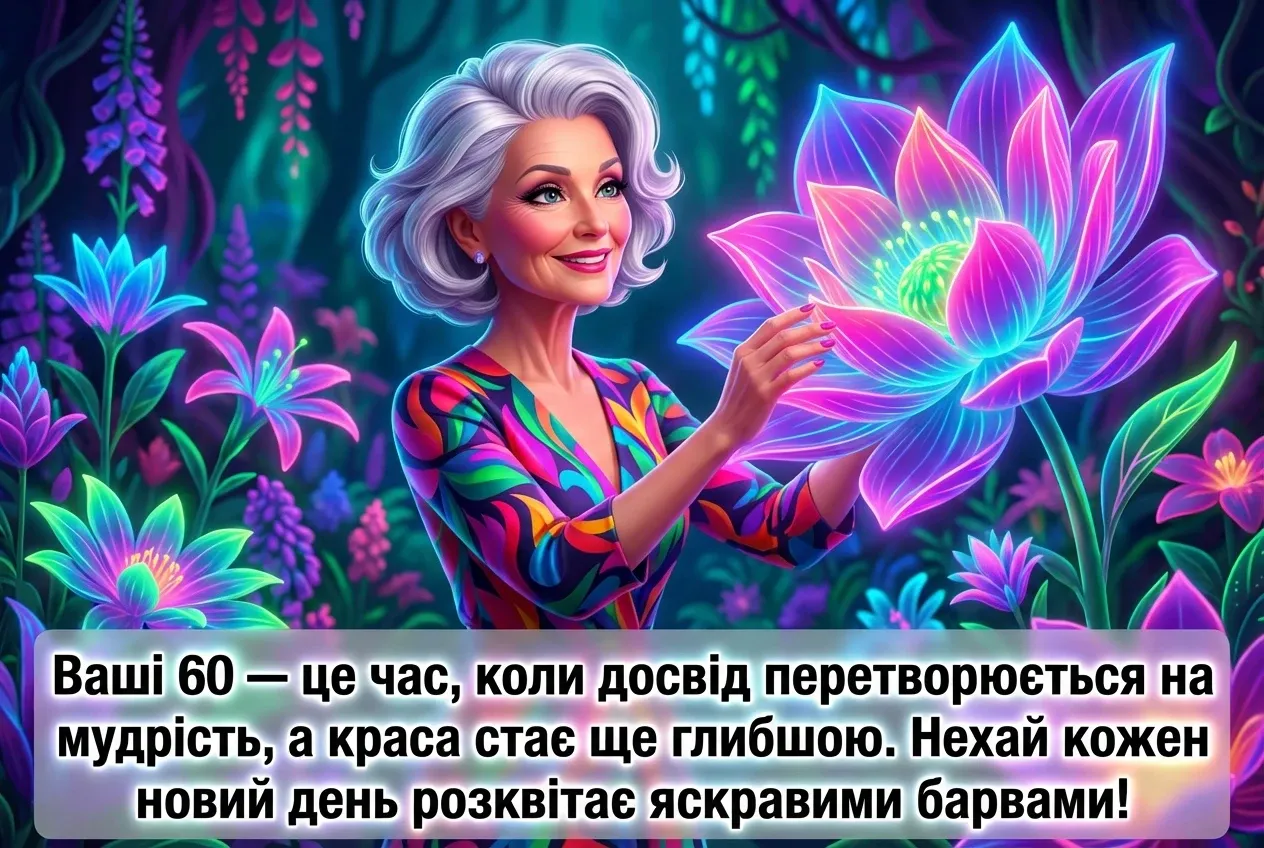 з ювілеєм 60 жінці