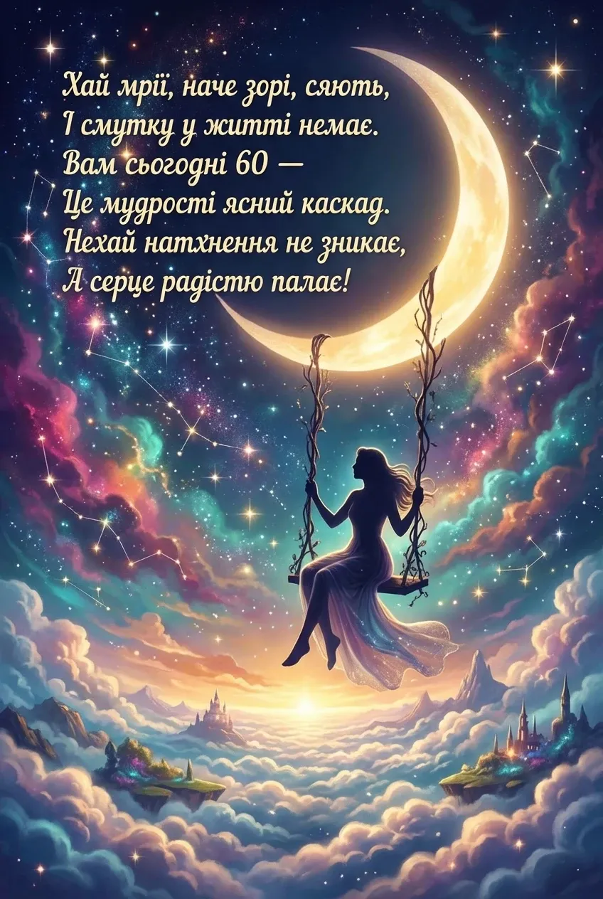 з ювілеєм 60 жінці