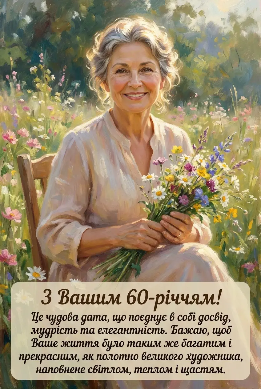 з ювілеєм 60 жінці