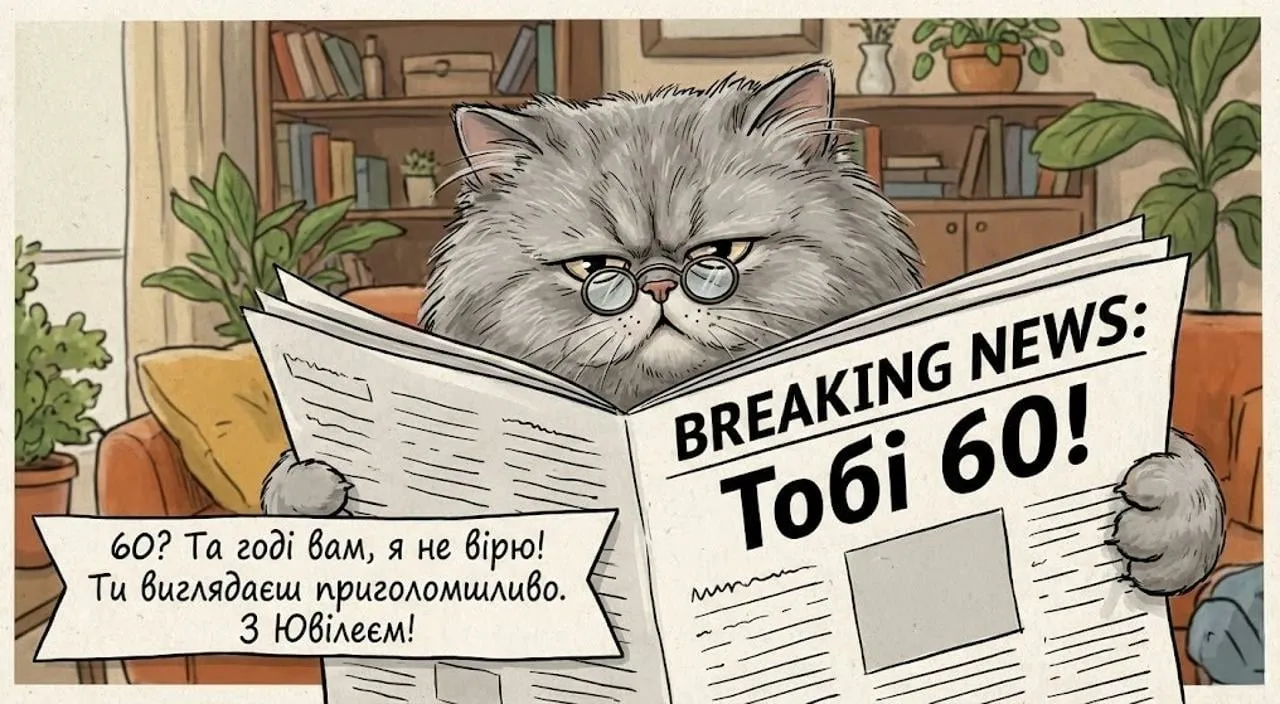 Привітання з ювілеєм на 60 років для жінки