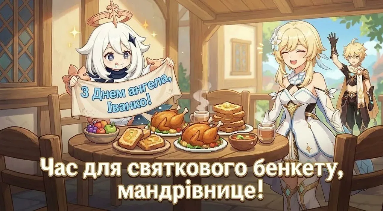 Привітання з днем ангела для Іванки