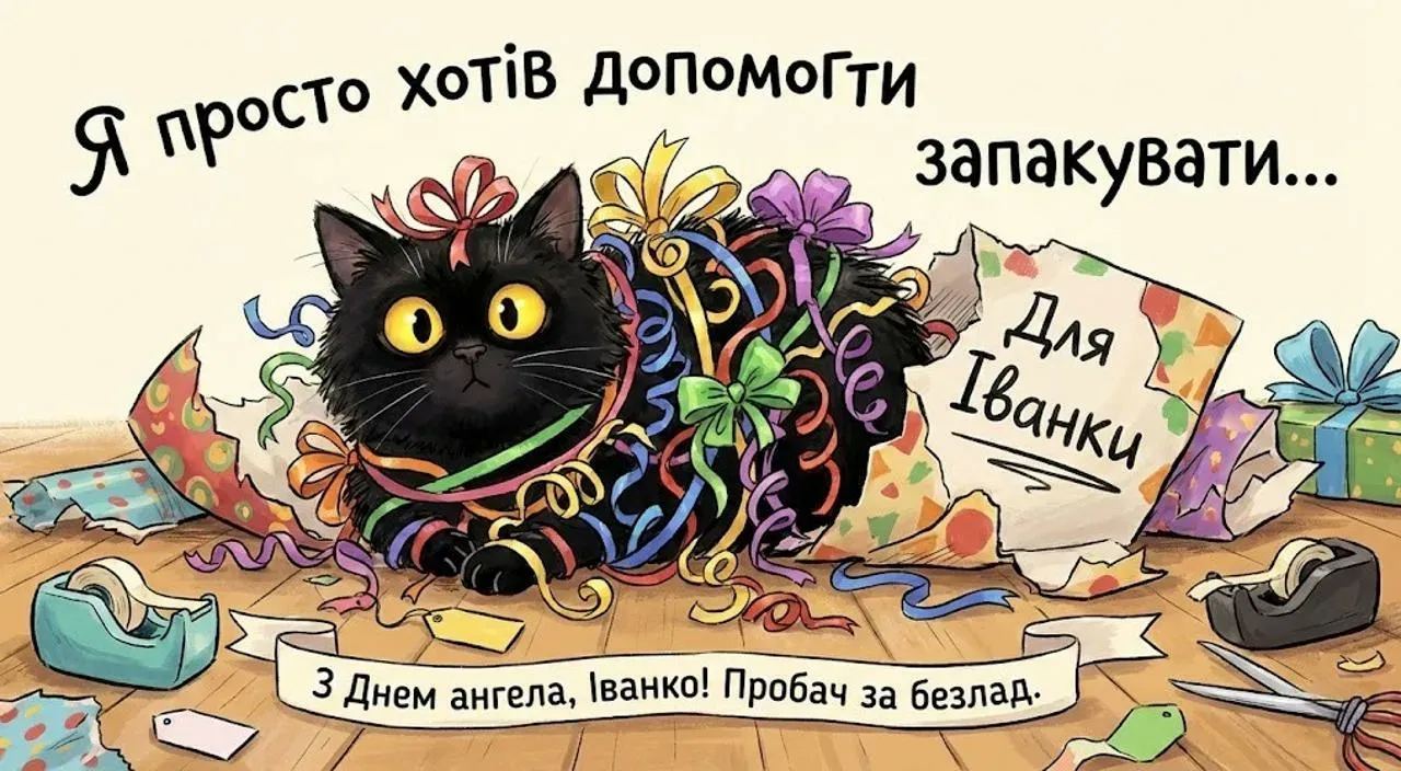 Привітання з днем ангела для Іванки