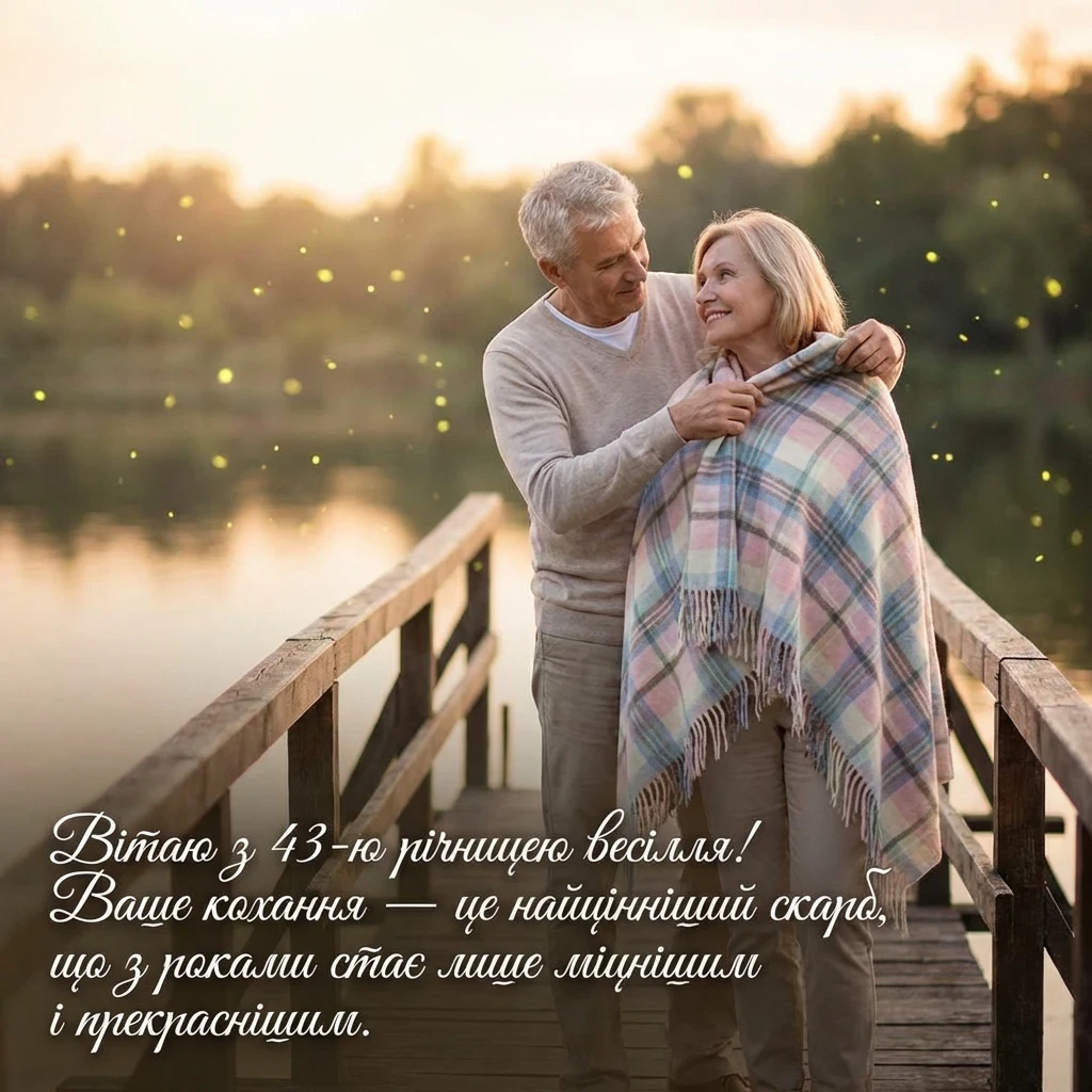 43 роки весілля привітання