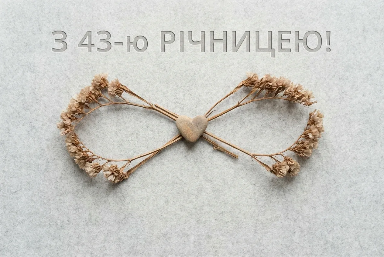 43 роки весілля привітання
