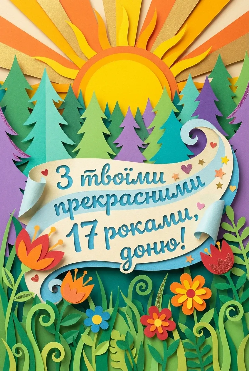з днем народження донечки 17 років