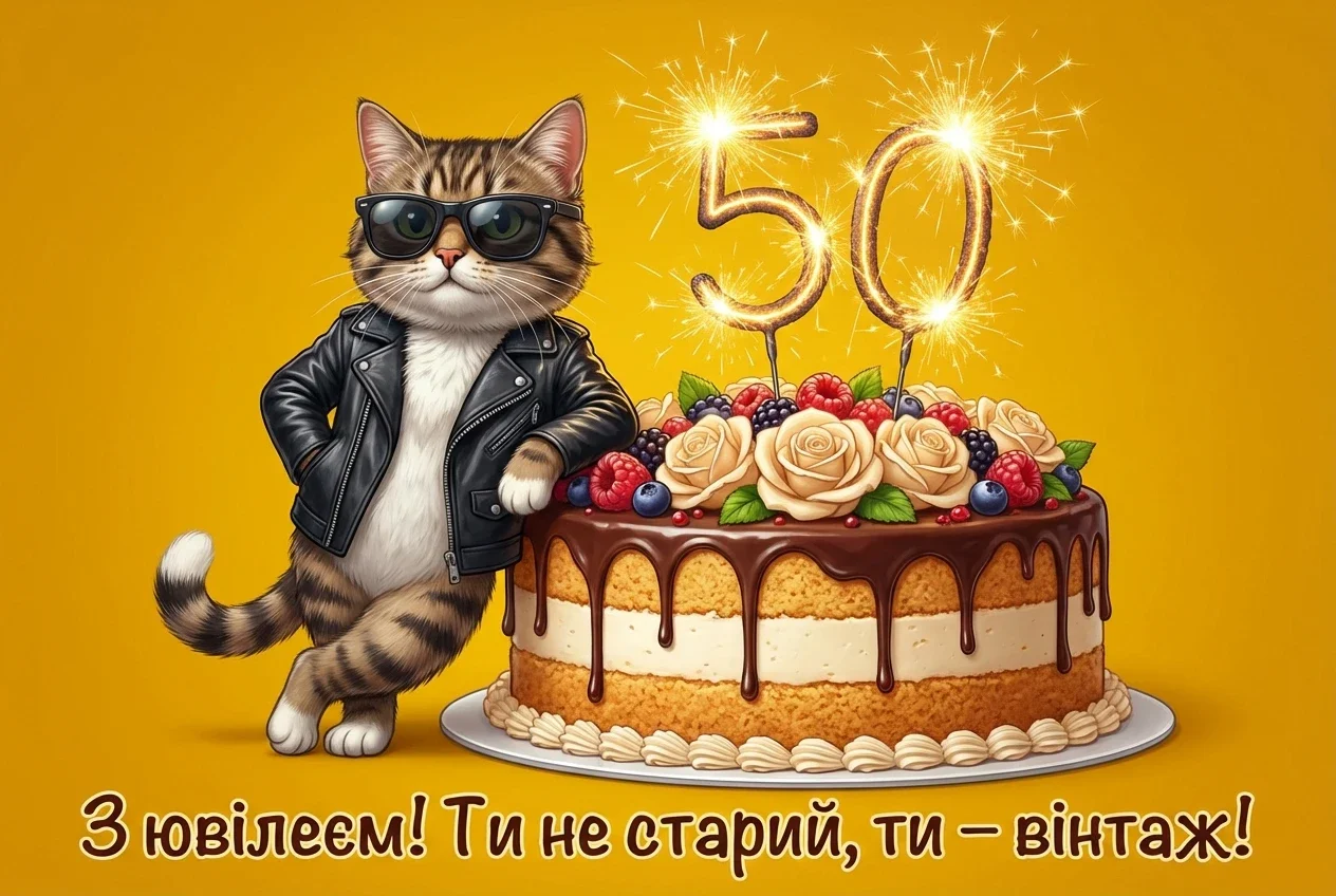 привітання з ювілеєм 50