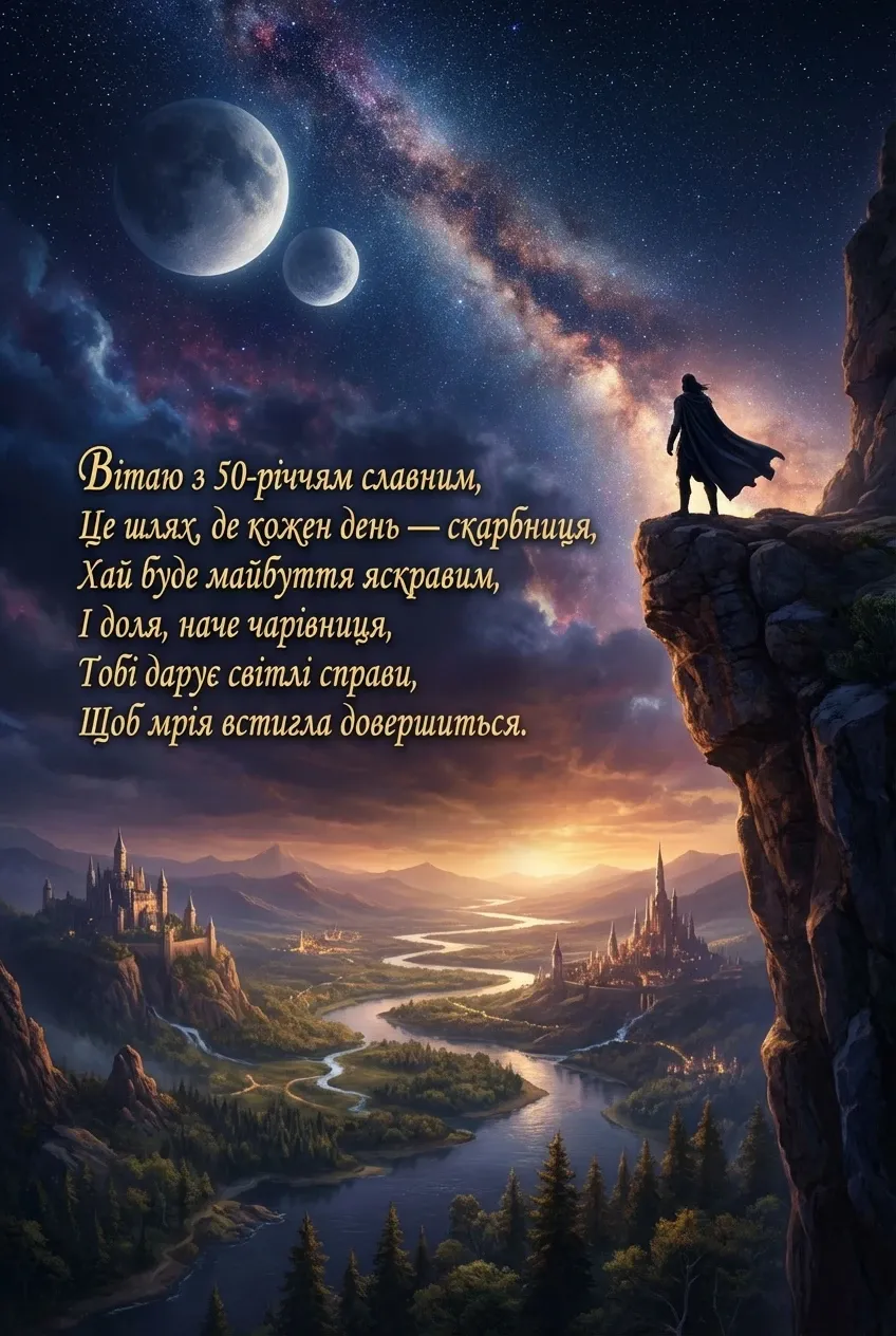 привітання з ювілеєм 50