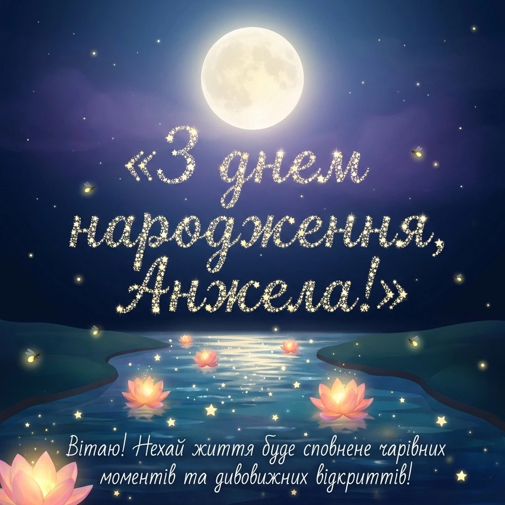 з днем народження Анжела