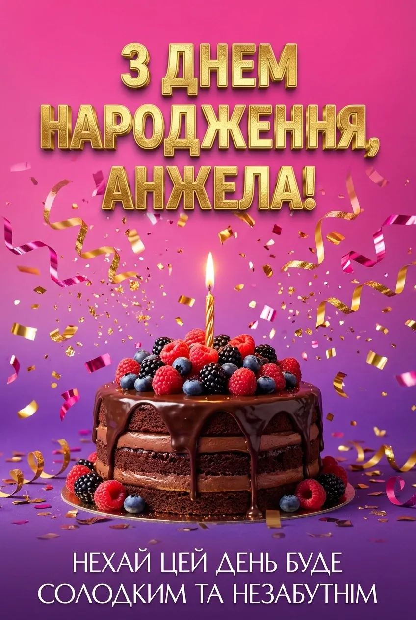 з днем народження Анжела
