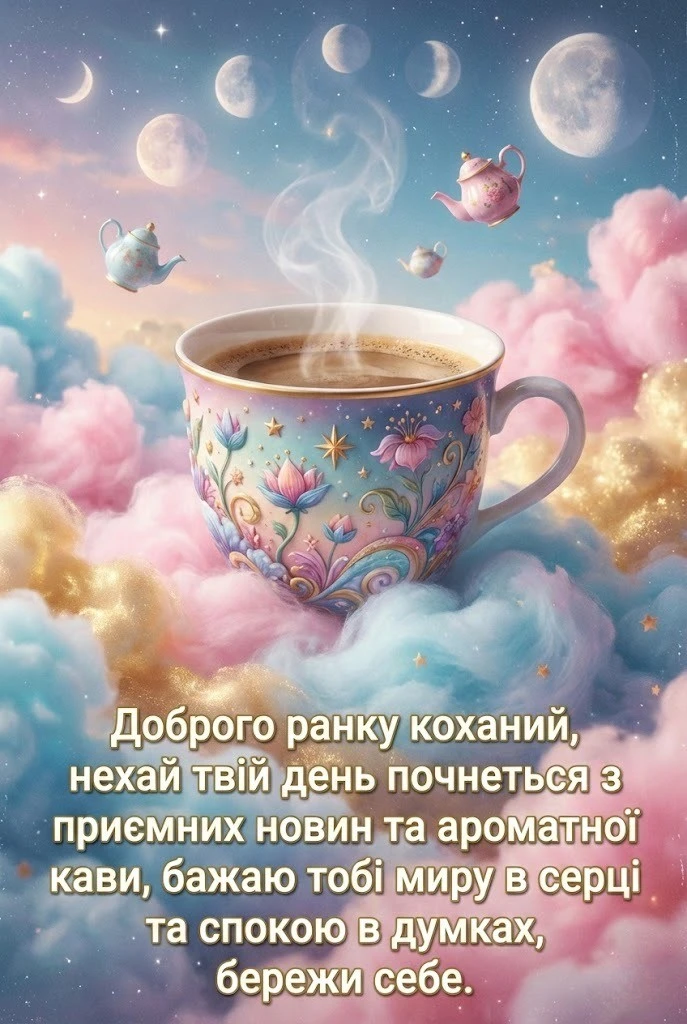 Доброго ранку, коханий: душевні картинки та ніжні побажання.