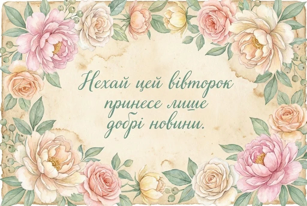 Доброго вівторка: картинки та душевні побажання для гарного настрою
