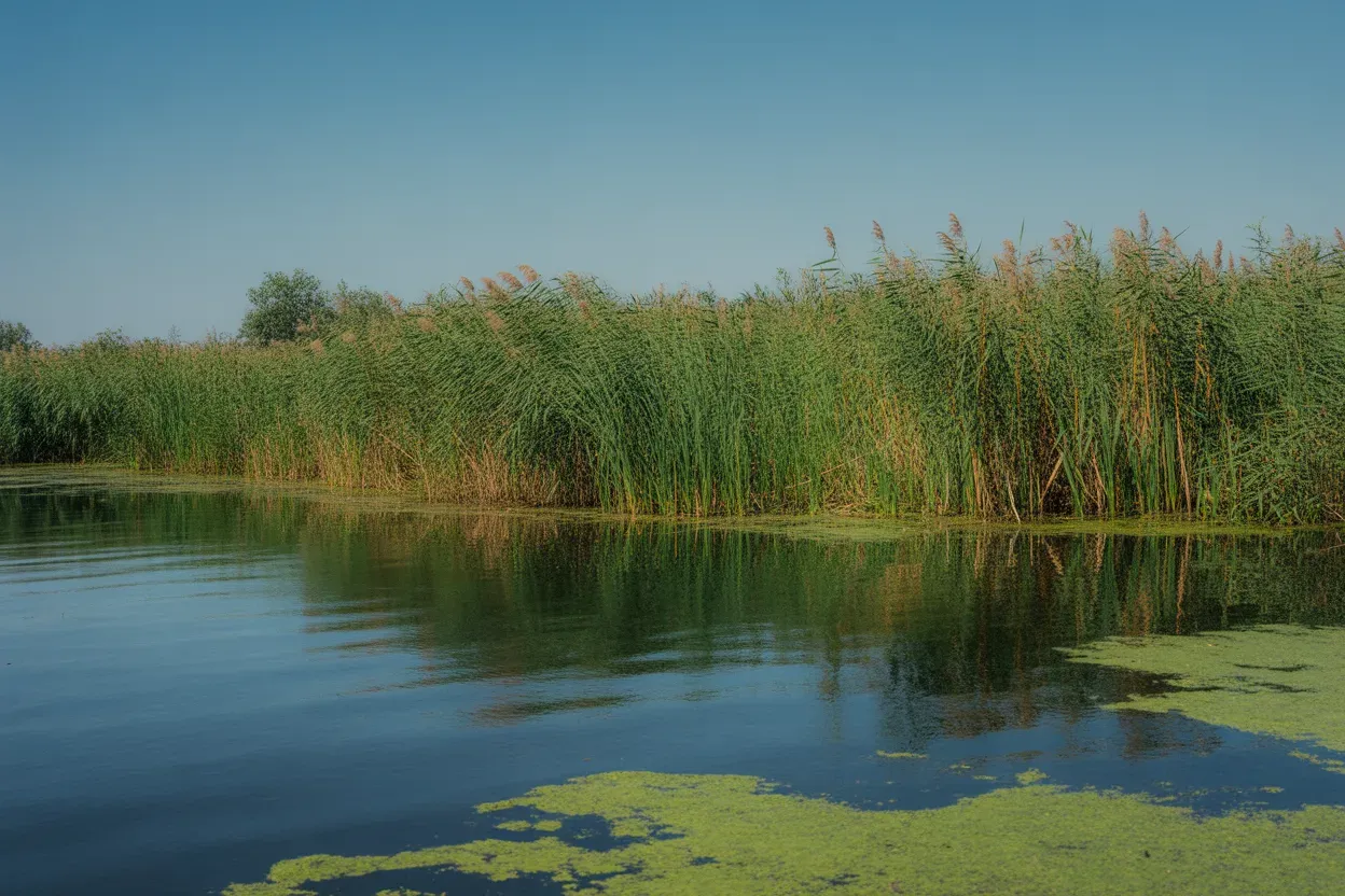 Як вивести очерет з водойми та зупинити заростання прибережної зони