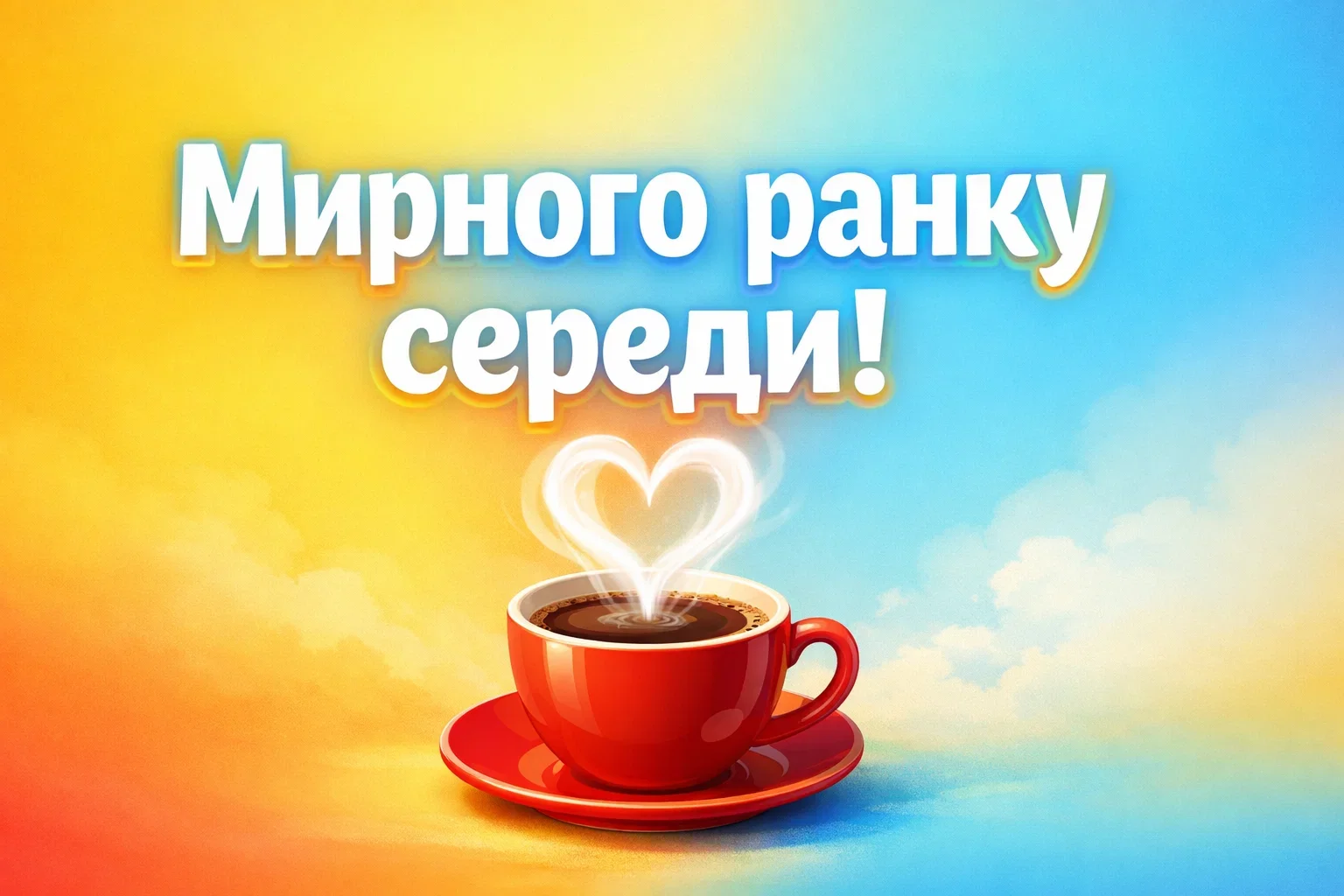 Мирного ранку середи: картинки українською для душевного привітання