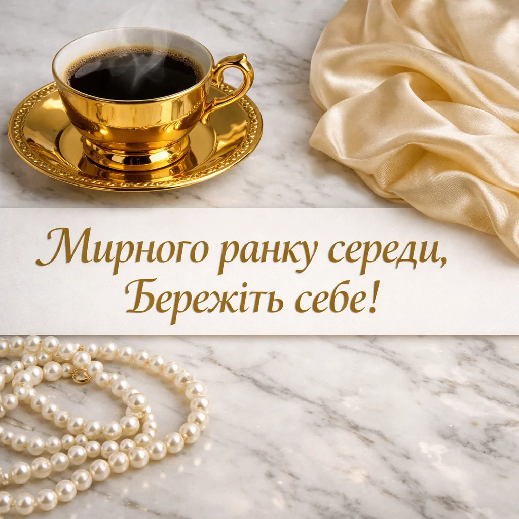 Мирного ранку середи: картинки українською для душевного привітання