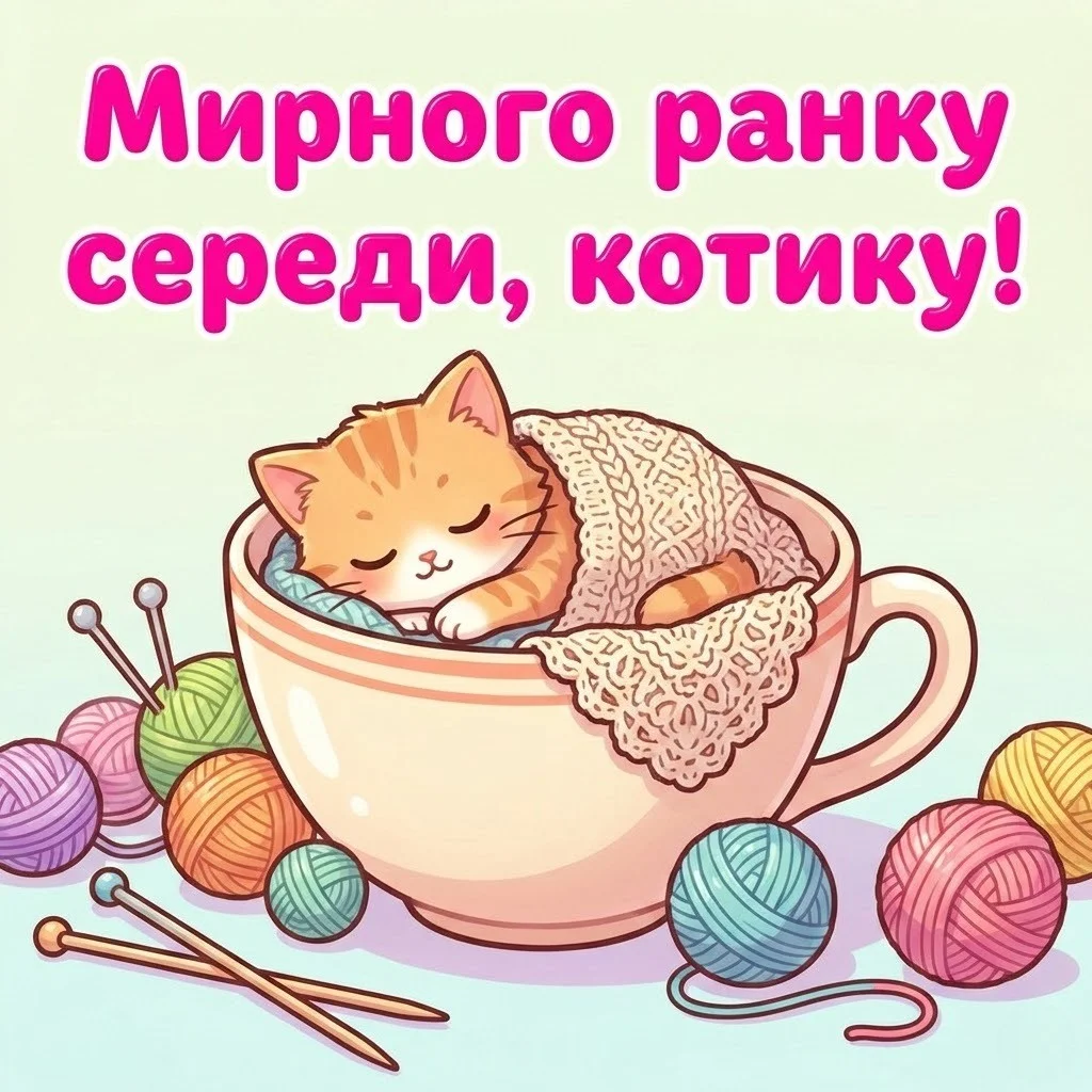 Мирного ранку середи: картинки українською для душевного привітання