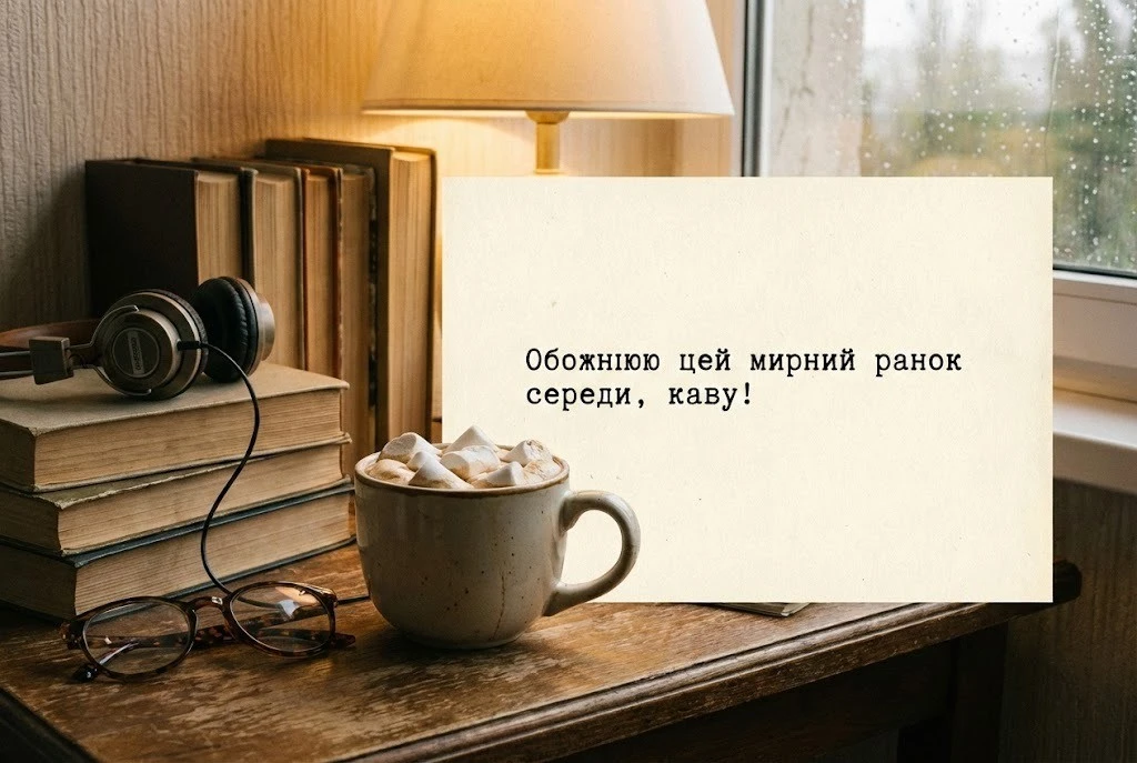 Мирного ранку середи: картинки українською для душевного привітання