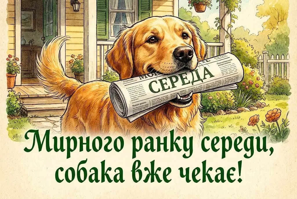 Мирного ранку середи: картинки українською для душевного привітання