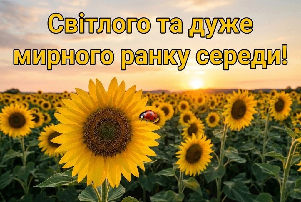 Мирного ранку середи: картинки українською для душевного привітання