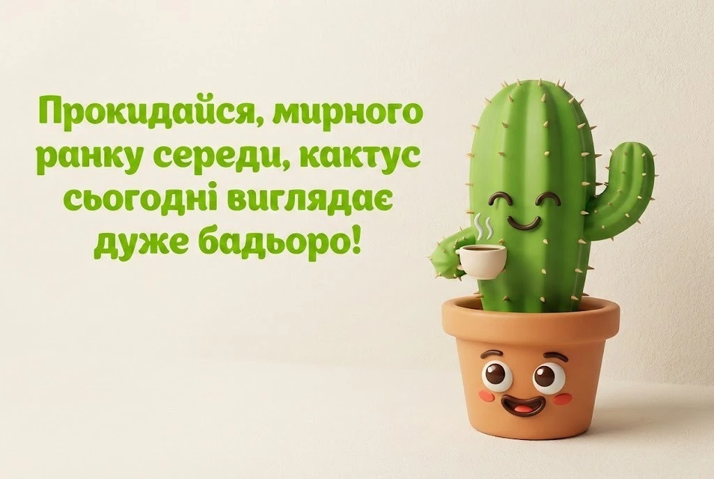 Мирного ранку середи: картинки українською для душевного привітання