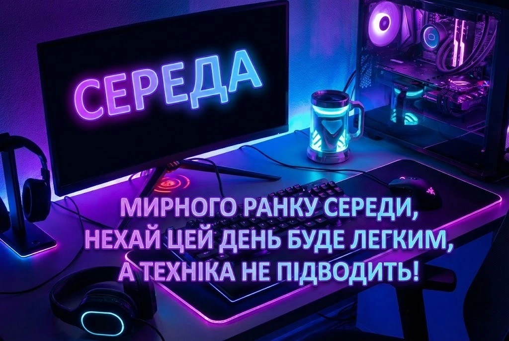 Мирного ранку середи: картинки українською для душевного привітання