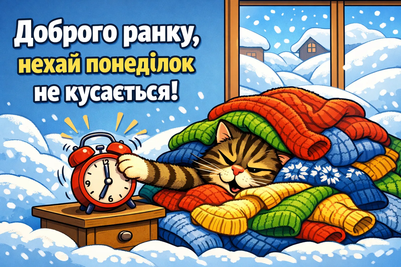 З початком нового тижня: зимові побажання у світлих картинках