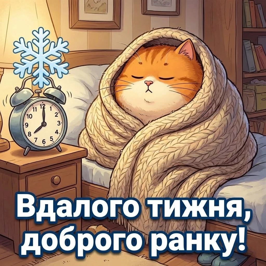 З початком нового тижня: зимові побажання у світлих картинках