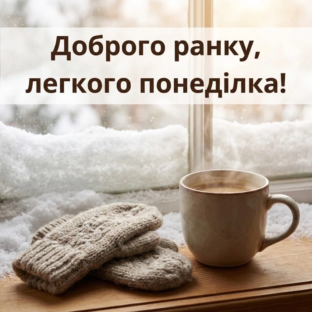 З початком нового тижня: зимові побажання у світлих картинках