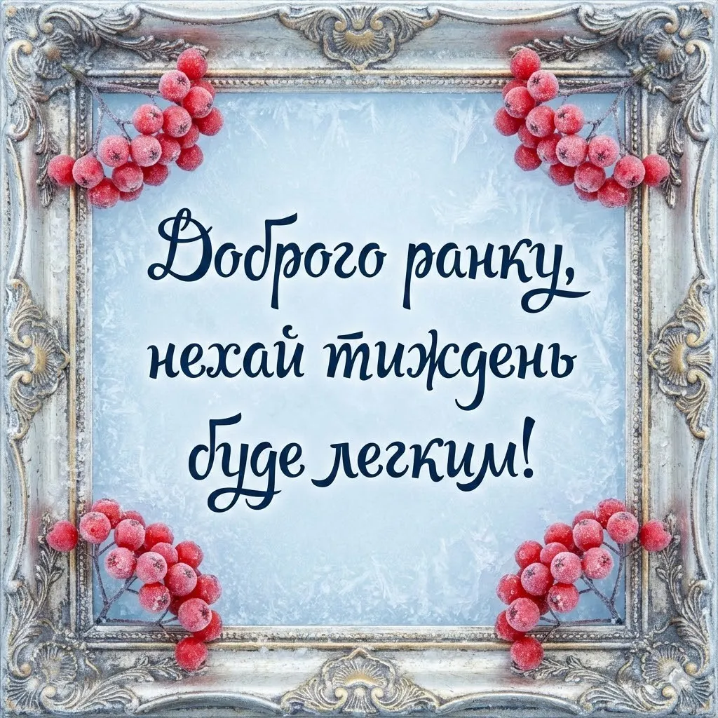 З початком нового тижня: зимові побажання у світлих картинках