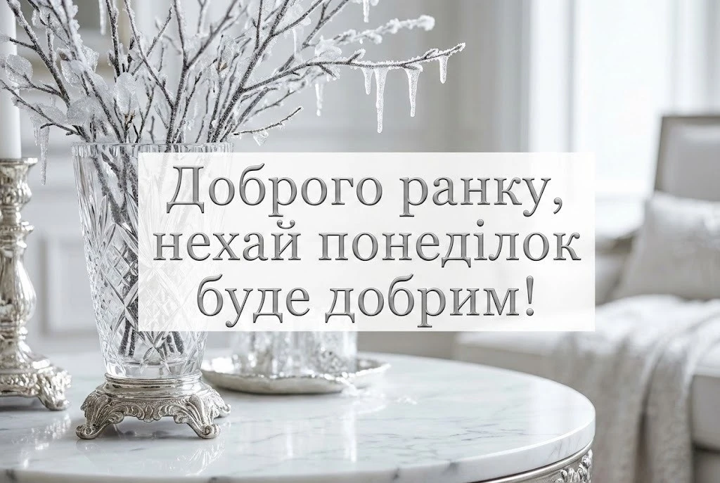 З початком нового тижня: зимові побажання у світлих картинках