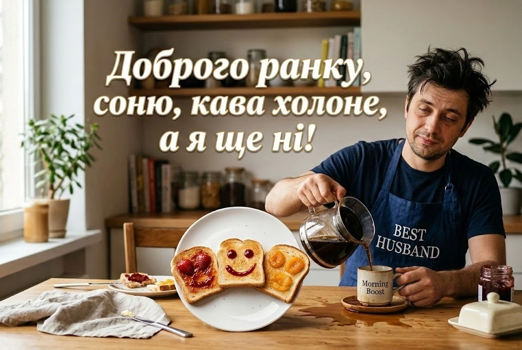 Доброго ранку, коханий: сучасні картинки з гумором та душевні побажання
