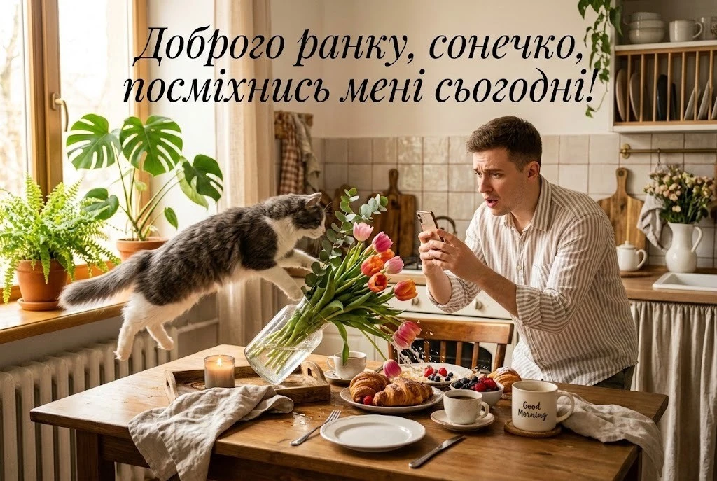 Доброго ранку, коханий: сучасні картинки з гумором та душевні побажання