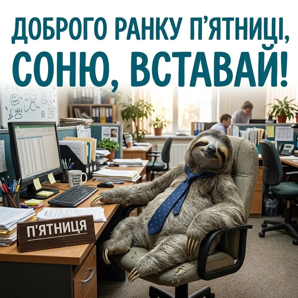 Доброго ранку п’ятниці: прикольні картинки для гарного настрою та зарядку на вихідні