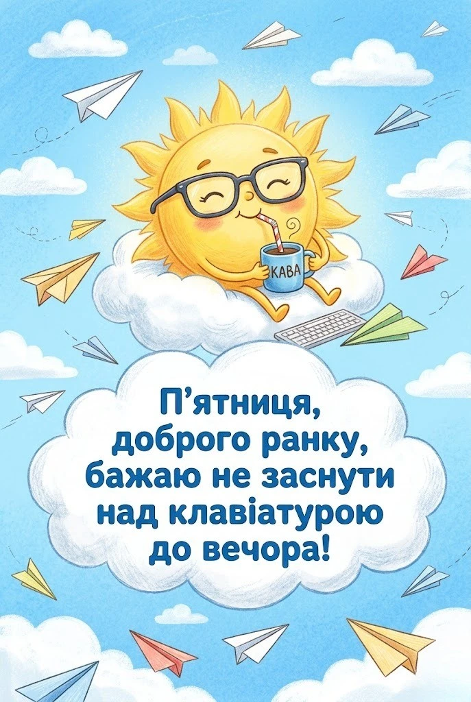 Доброго ранку п’ятниці: прикольні картинки для гарного настрою та зарядку на вихідні