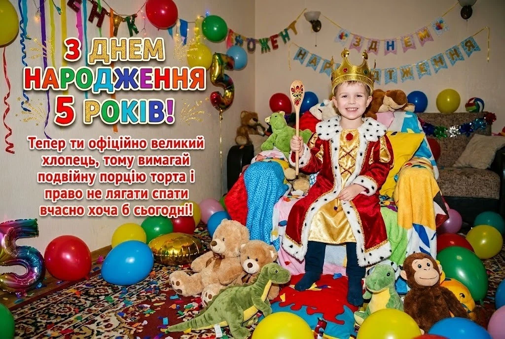 Найкращі привітання з днем народження хлопчику на 5 років: вірші та проза