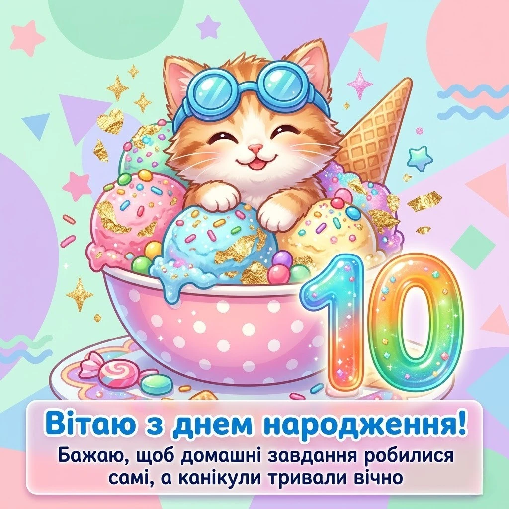 Прикольні привітання з днем народження на 10 років: найкращі ідеї для першого ювілею