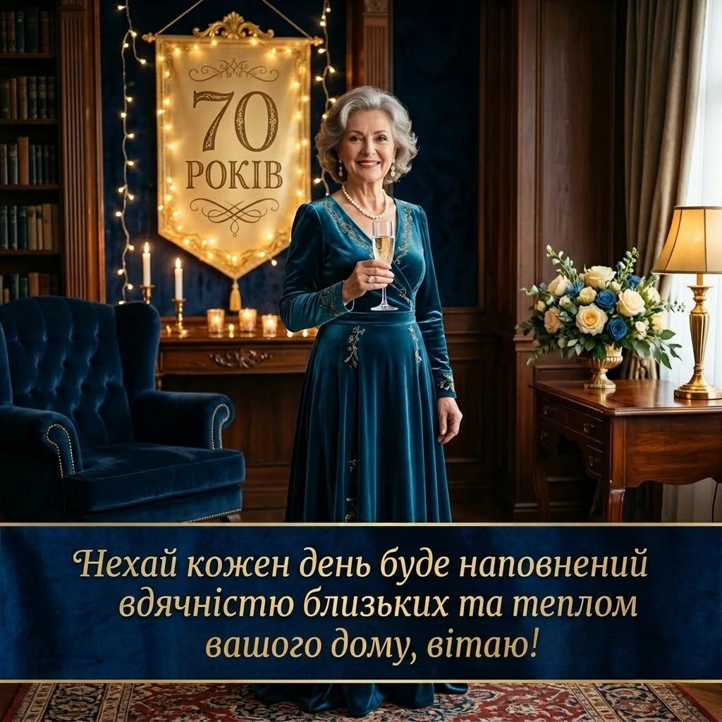 Привітання з 70-річним ювілеєм жінці: найкраща колекція щирих слів