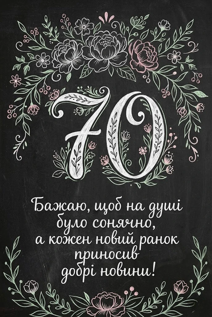 Привітання з 70-річним ювілеєм жінці: найкраща колекція щирих слів