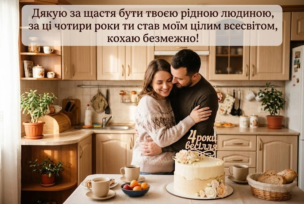 Привітання на 4 роки весілля: найкращі побажання з лляною річницею
