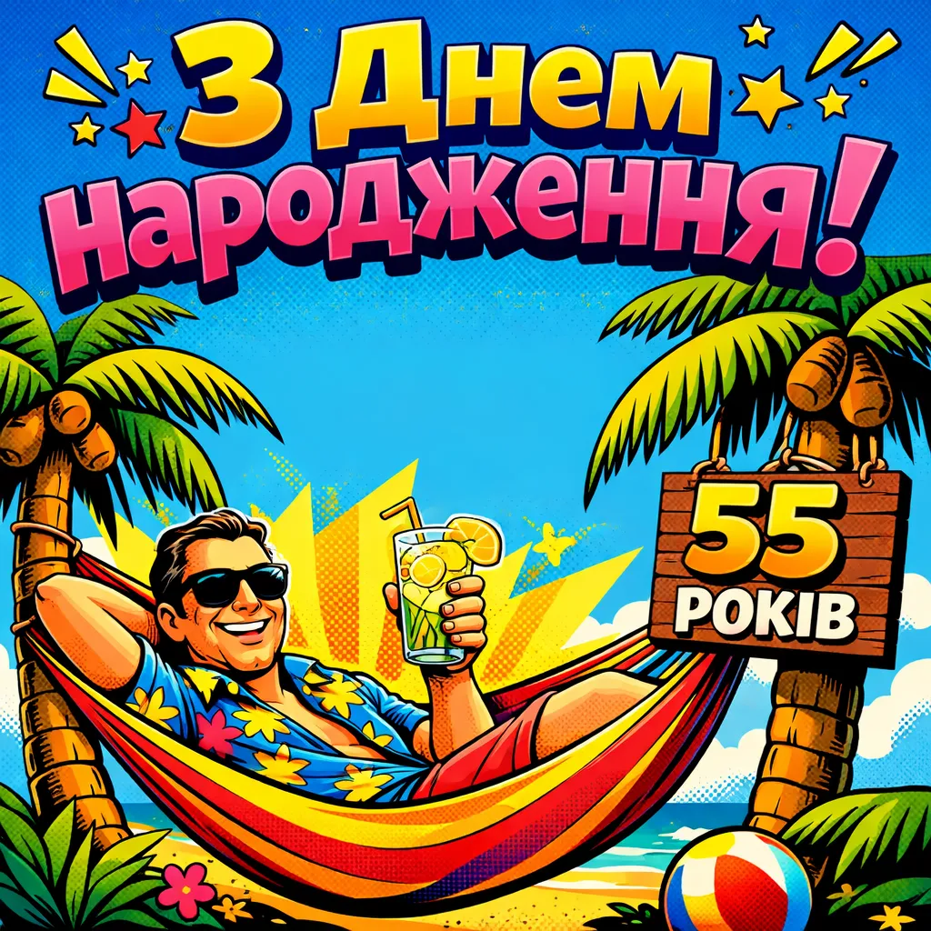 Привітання з ювілеєм 55 років: мудрі слова, що торкаються серця