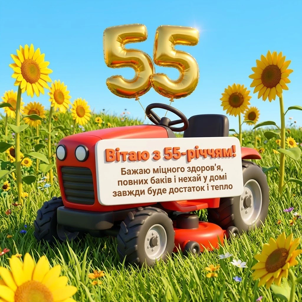 Привітання з ювілеєм 55 років: мудрі слова, що торкаються серця