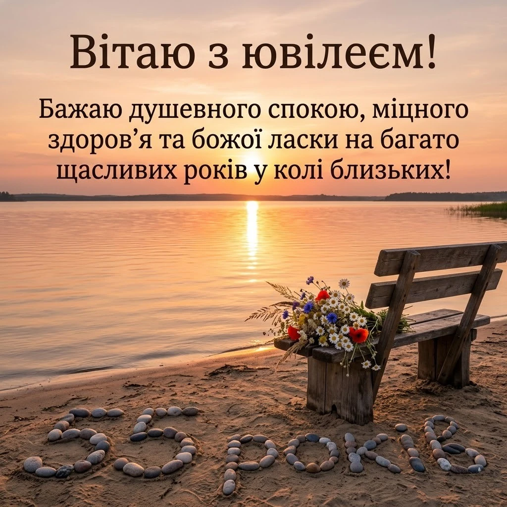 Привітання з ювілеєм 55 років: мудрі слова, що торкаються серця